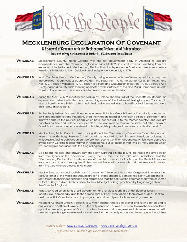 NEW Mecklenburg Declaration of Covenant-Page 1